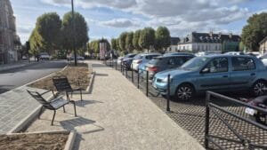 Les nouveaux aménagements de la place Jean-Jaurés