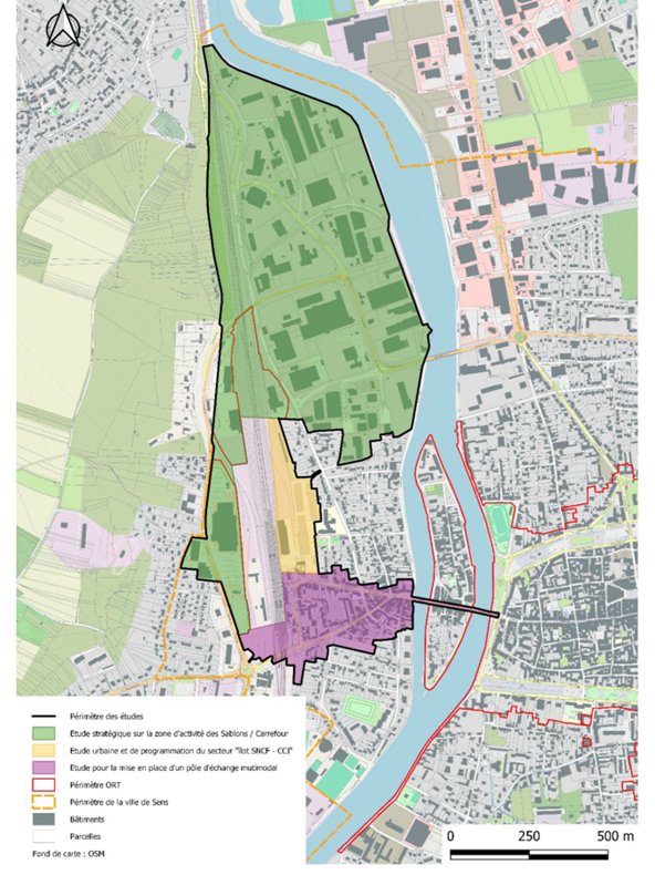 plan des études sur le quartier de la gare.